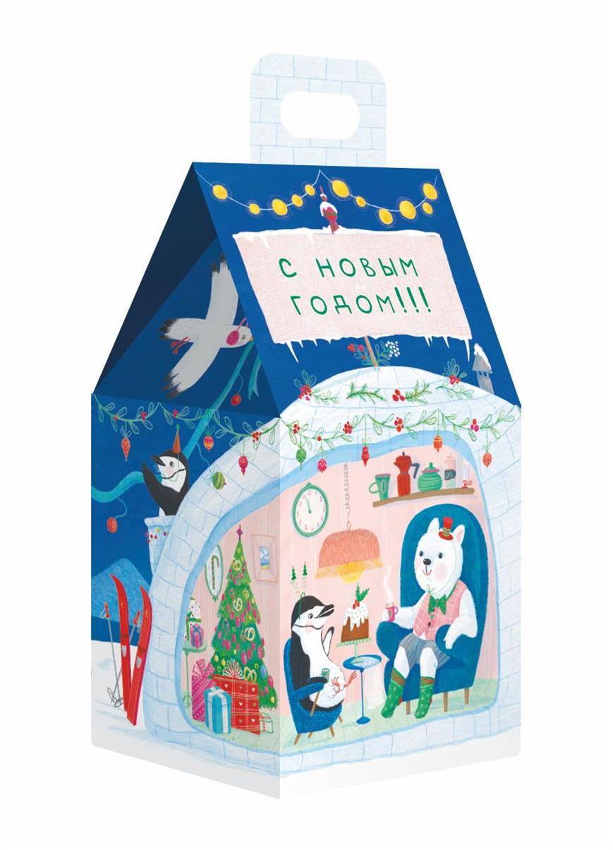 НГ-00325 Домик Новогоднее иглу Коробка новогодняя подарочная Новогоднее иглу, 91х70х157 (+30) мм (домик) — изображение 4